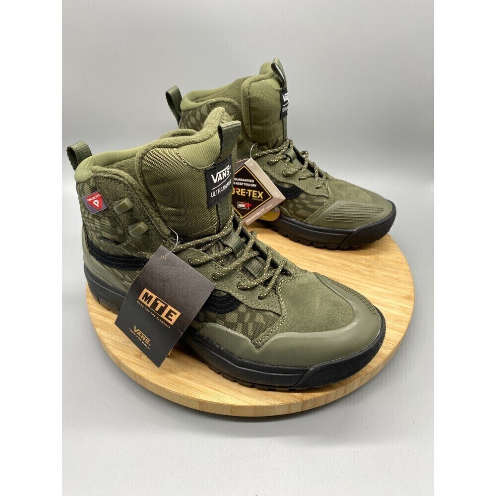 Vans Boots Green Camo MTE Gore-Tex UltraRange EXO Hi Hiking Mens 8 / Womens 9.5